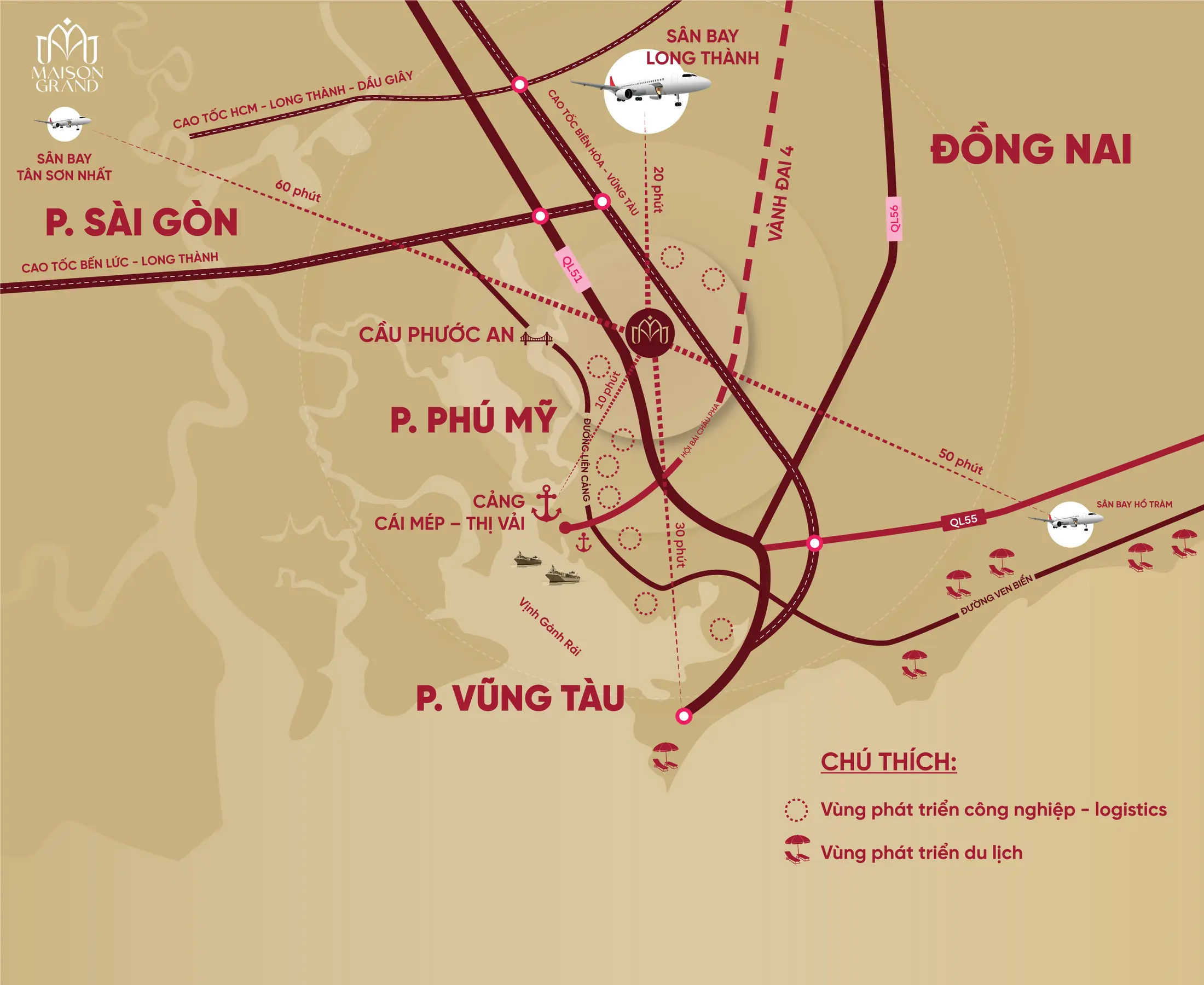 Sơ đồ vị trí Maison Grand Phú Mỹ