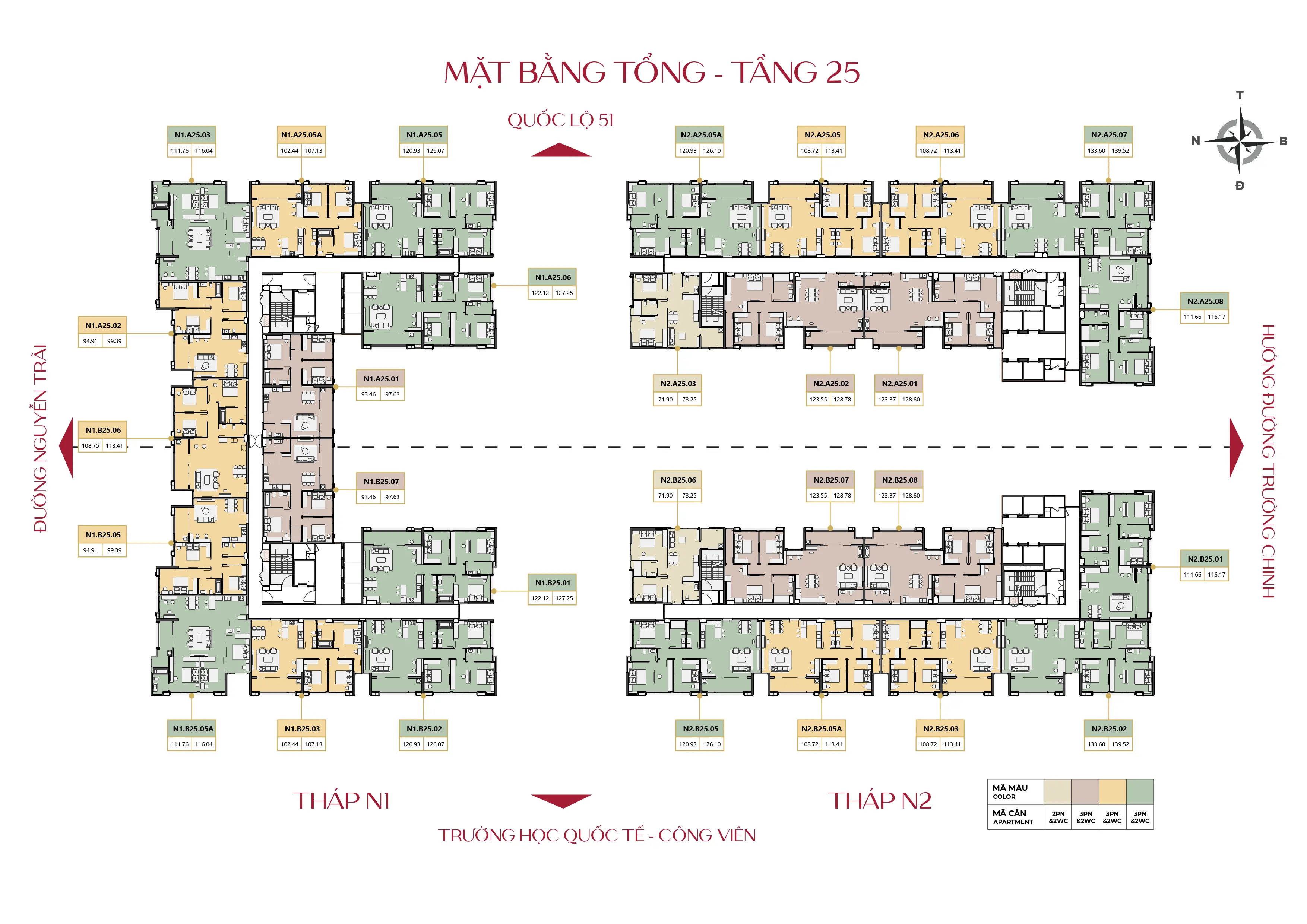 Mặt bằng tầng 25 - Maison Grand Phú Mỹ