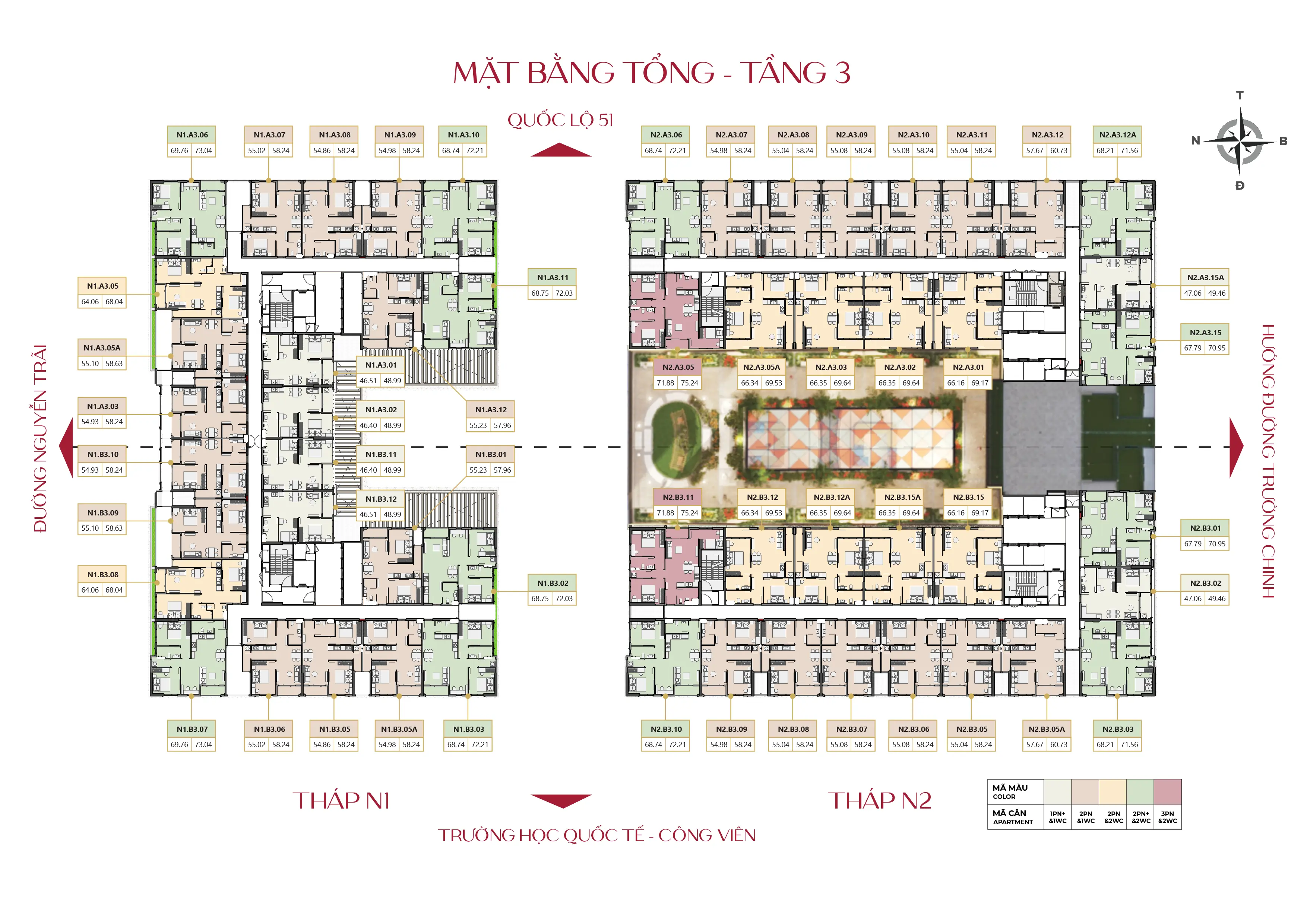 Mặt bằng tầng 3 - Maison Grand Phú Mỹ