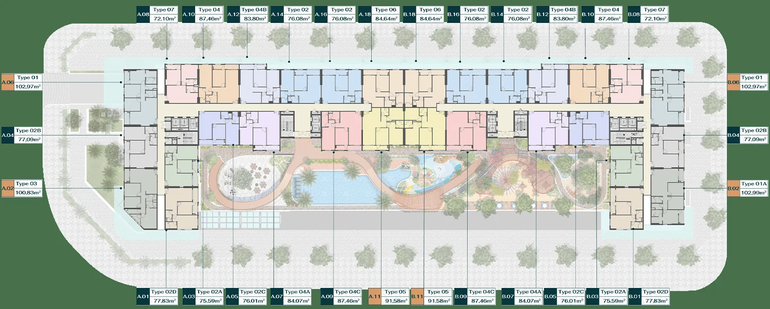 Mặt bằng tầng 6 - Vũng Tàu Centre Point
