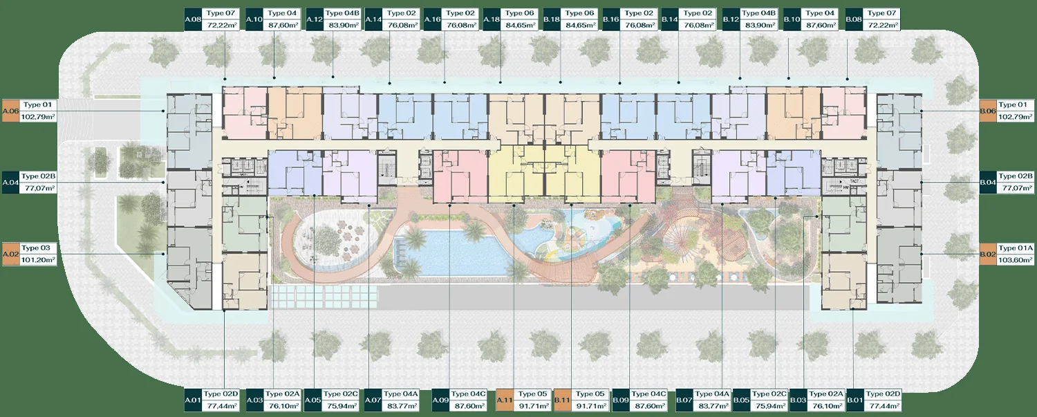 Mặt bằng tầng 7–11 - Vũng Tàu Centre Point