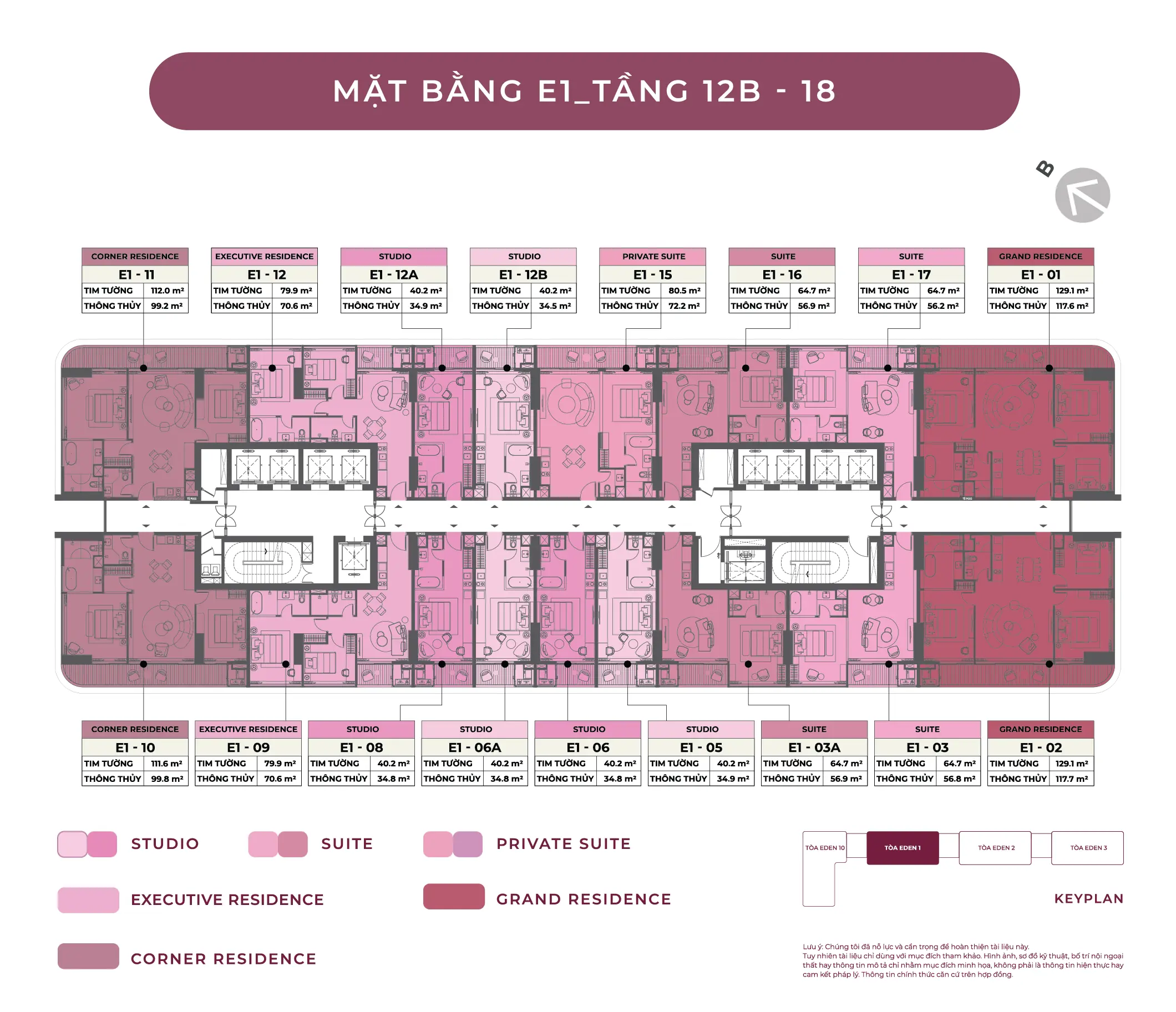 EDEN 1 – Tầng 12B–18 - Sunshine Bay Retreat Vũng Tàu